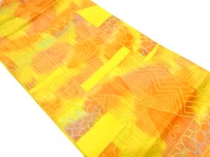 本場筑前博多　色紙に抽象模様織り出し名古屋帯